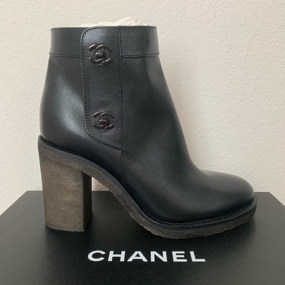 chanel turnlock booties